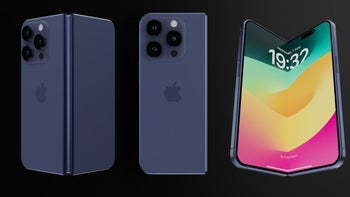 Concept image of a foldable iPhone.