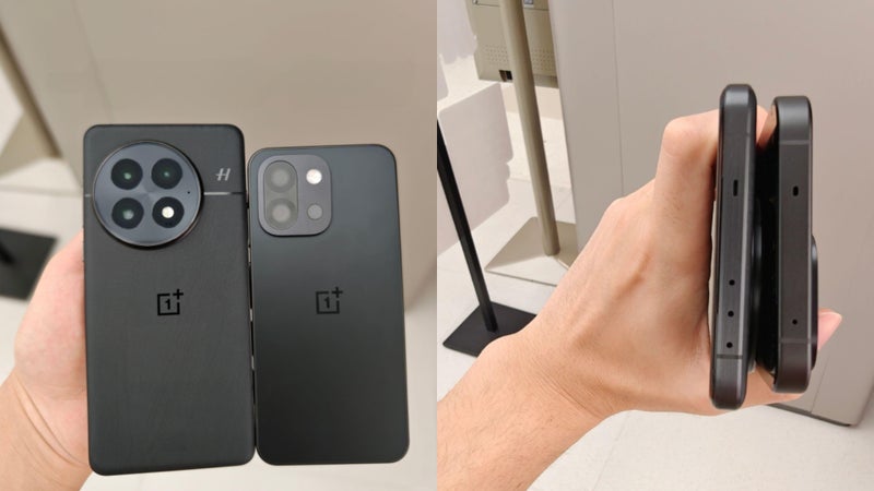 The OnePlus 13T leaks harder in the flesh, now in the compact company of Vivo, Oppo rivals