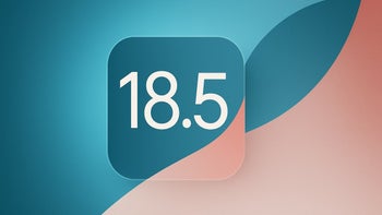The iOS 18.5 logo is shown about a week before the build's final release.