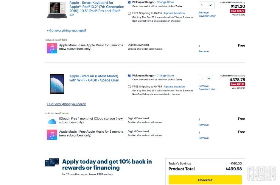 Apple&#039;s 2019 iPad Air is essentially sold with a free Smart Keyboard at Best Buy