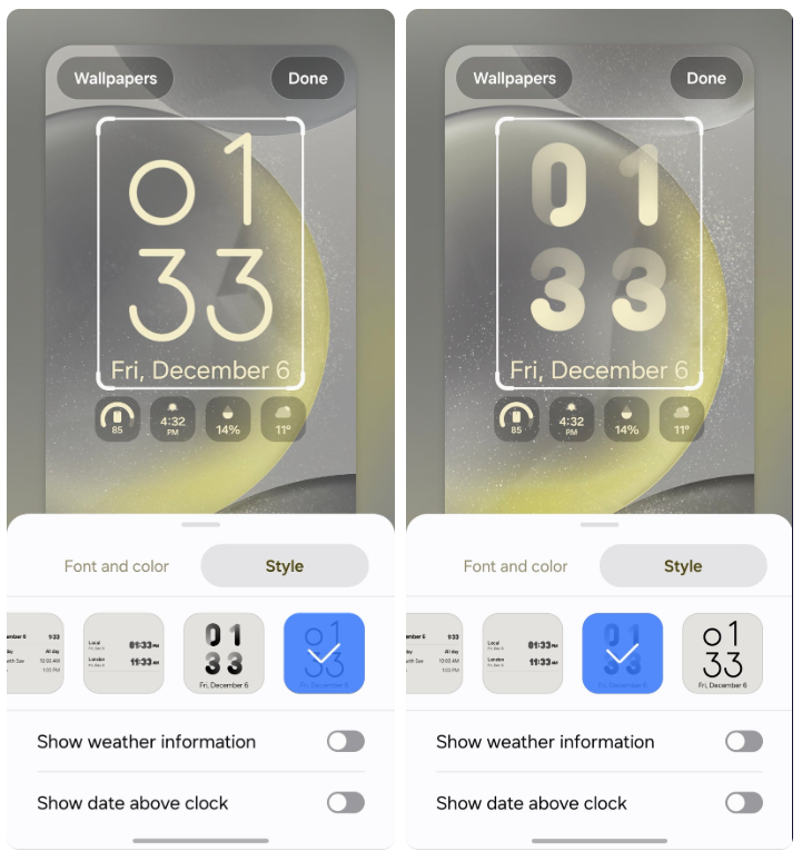 New lock screen options incoming! | Image credit – PhoneArena - Don't be alarmed if your Galaxy Z Fold 6, Galaxy Z Flip 6 starts performing better