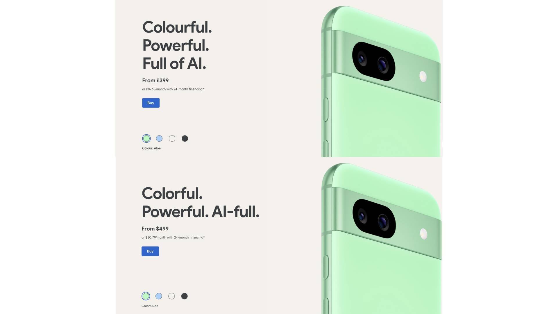 Pixel 8a price Pixel 7a discontinued 