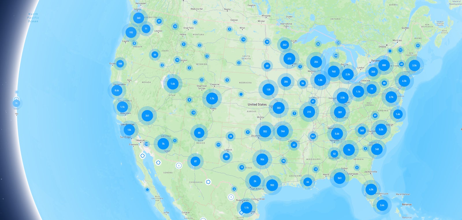 Helium Network&amp;#039;s hotspot locations