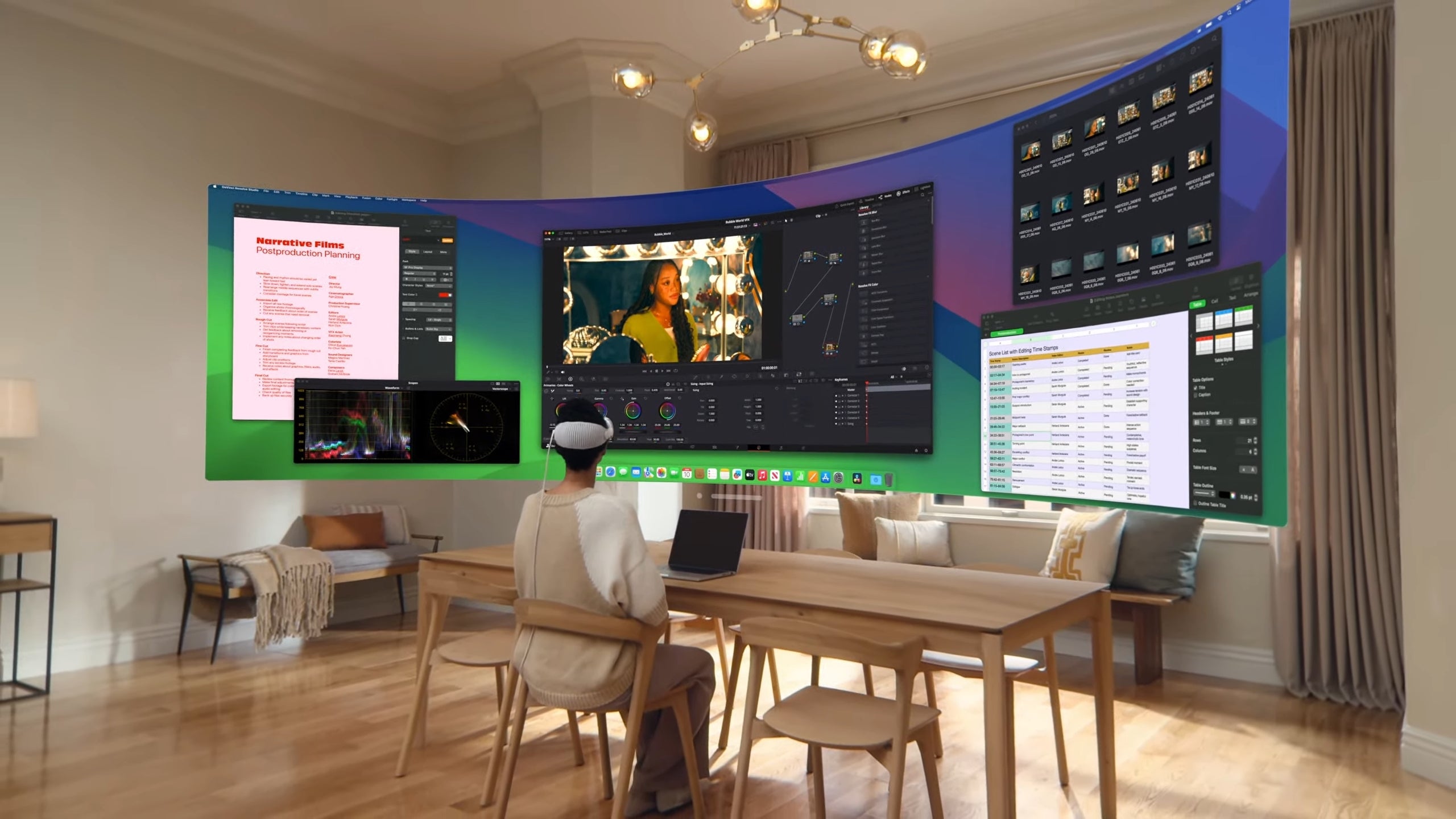 Now that's a big virtual screen! | Image credit — Apple - Apple visionOS release date, games, and news
