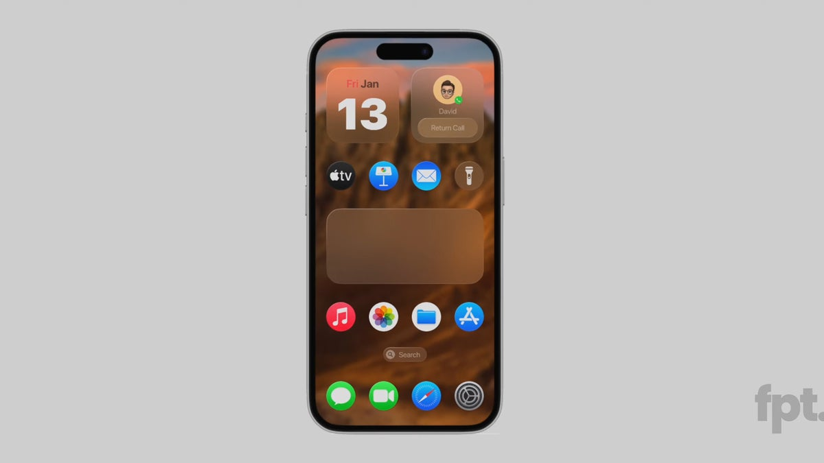 A mockup of the potential iOS 19 redesign, but have in mind it might not be indicative of the finalized design language (Image by Front Page Tech) - iOS 19: Release date, new features, and compatible iPhones