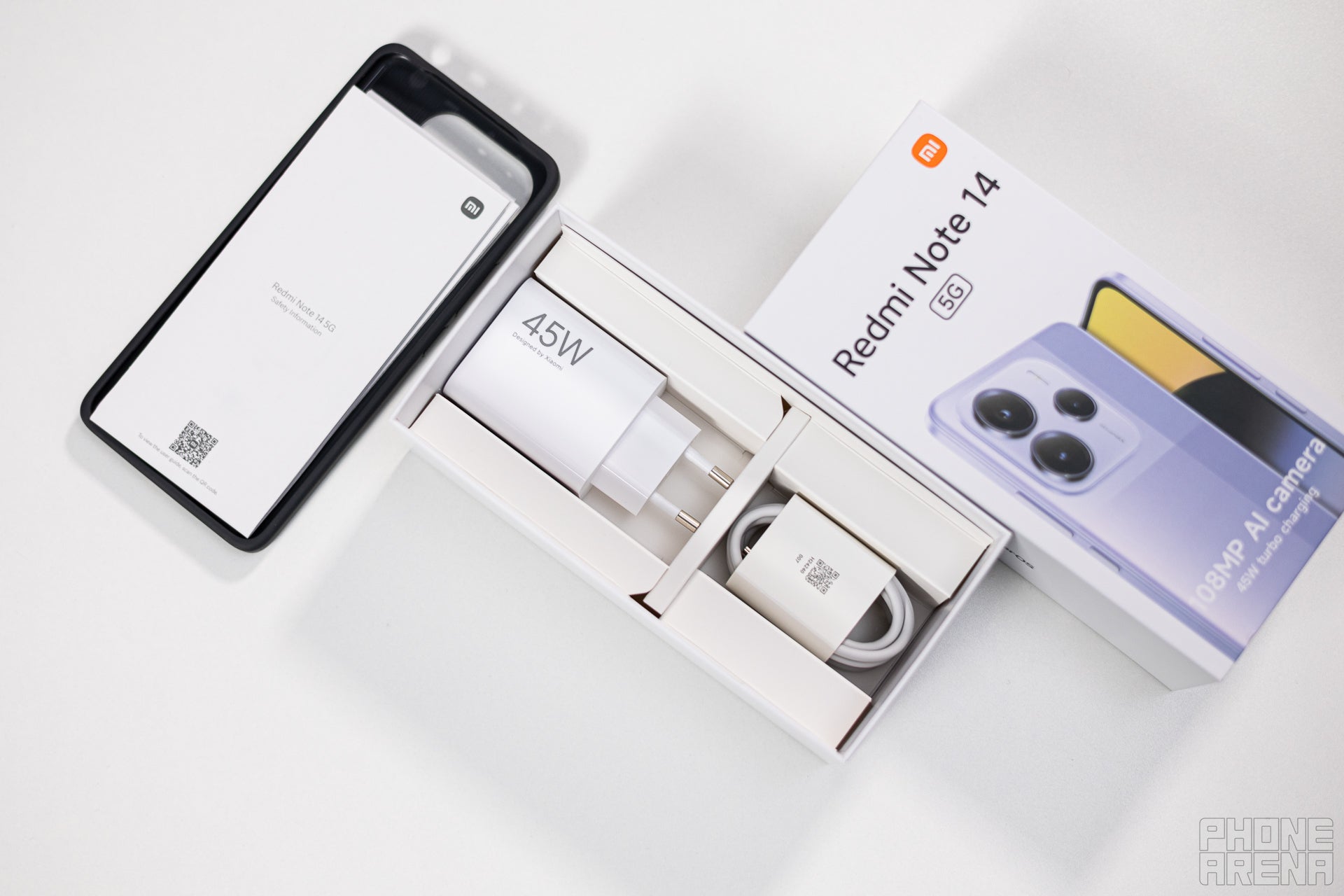 Redmi Note 14 5G Unboxing (Image by PhoneArena) - Xiaomi Redmi Note 14 5G Review